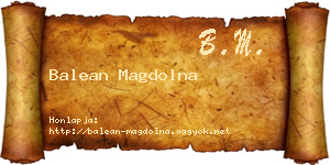 Balean Magdolna névjegykártya